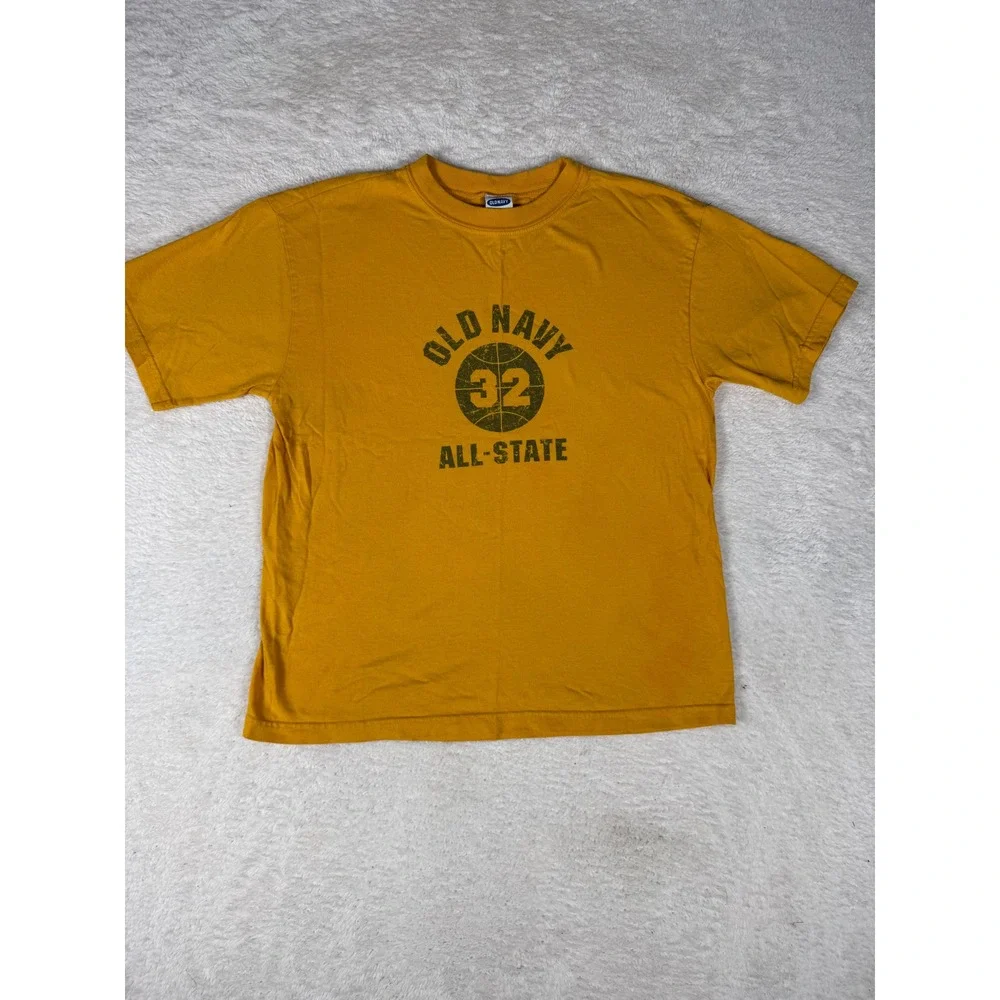 Old Navy‎ Graphic T-Shirt Kids Medium Gold All-State Basketball Varsity Tee